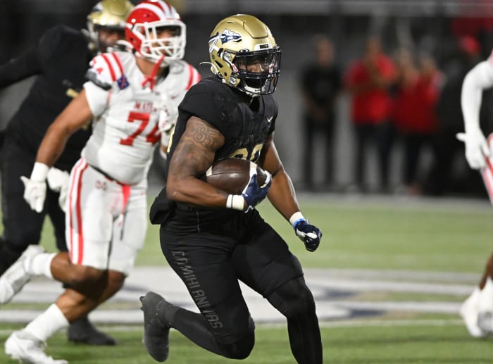 Cameron Jones ran through and around Mater Dei would-be tacklers all night.